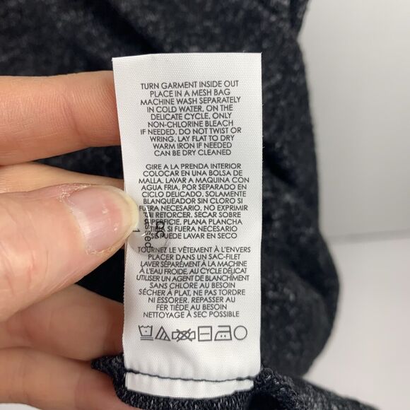 Cabi Size XXS PJ Dress V-neck Long Sleeve Heather Black Gray Knit Dress Women’s - Picture 5 of 8